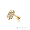 MULTI CZ ICE CREAM TOP THREADLESS (PUSH IN) 316L SURGICAL STEEL LABRET SET